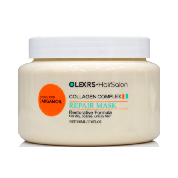 Kem Ủ Tóc Olexrs+HairSalon Argan Oil Collagen Complex Repair Mask 500mL