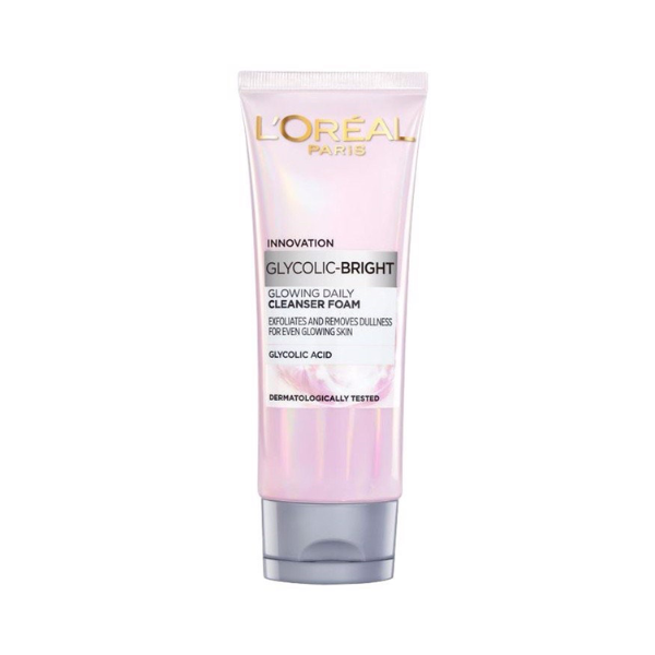 Sữa Rửa Mặt Loreal Paris Glycolic Bright Glowing Daily Cleanser Foam 100mL