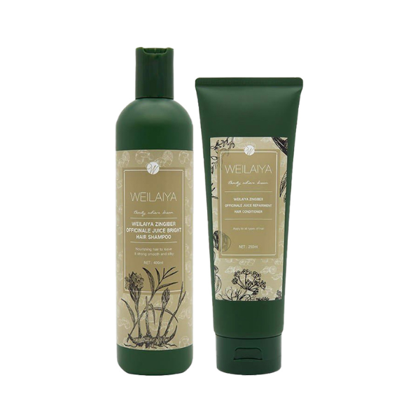 Bộ Gội Xả Gừng Hà Thủ Ô Weilaiya Zingiber Officinale Juice Bright 400mL + 250mL