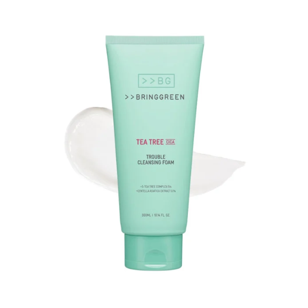 Sữa Rửa Mặt BRING GREEN Tea tree Cica Trouble Cleansing Foam 200mL