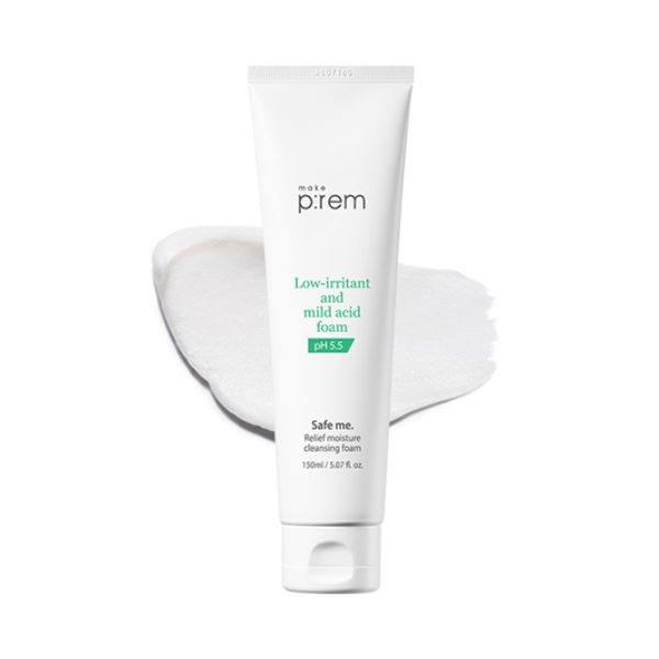 Sữa Rửa Mặt MAKE P:REM Safe Me Relief Moisture Cleansing Foam 150mL