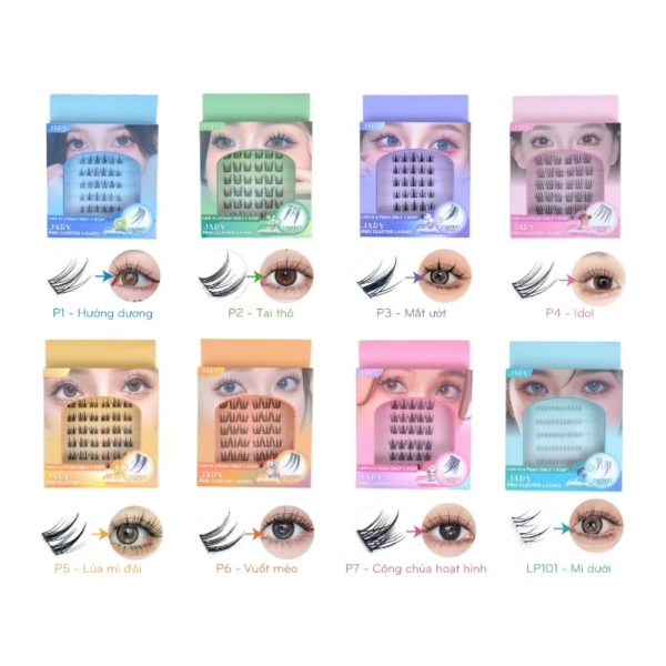 Lông Mi Cụm Kèm Keo JARY Pro Cluster Lashes Full Box