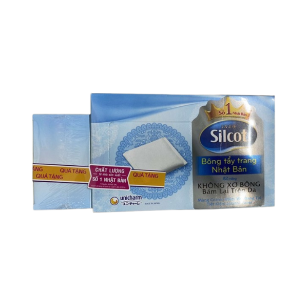 [1 TẶNG 1] - Bông Tẩy Trang Silcot Nhật Bản 82 Miếng Tặng Kèm 18 Miếng
