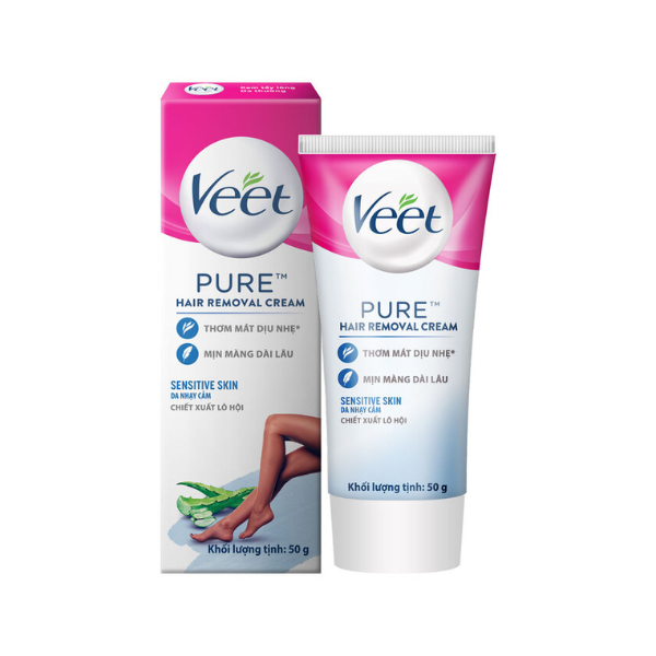 Kem Tẩy Lông Veet Pure Hair Removal Cream For Sensitive Skin