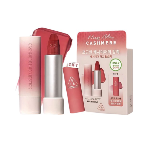 [1 Tặng 1] Son 3CE Cashmere Hug Me Lipstick + Son Mini