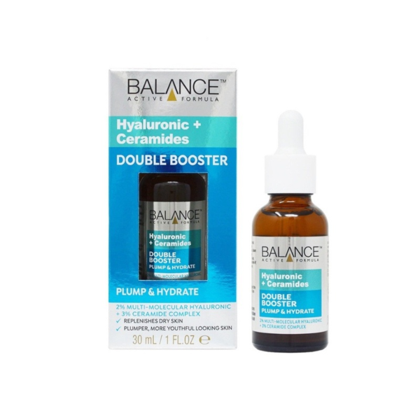 Tinh Chất Dưỡng Balance Active Formula Hyaluronic + Ceramides Double Booster 30mL