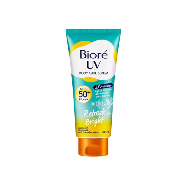 Serum Chống Nắng Dưỡng Thể Biore UV Anti-Pollution Body Care Serum SPF50+/PA+++ 150mL - Refresh Bright