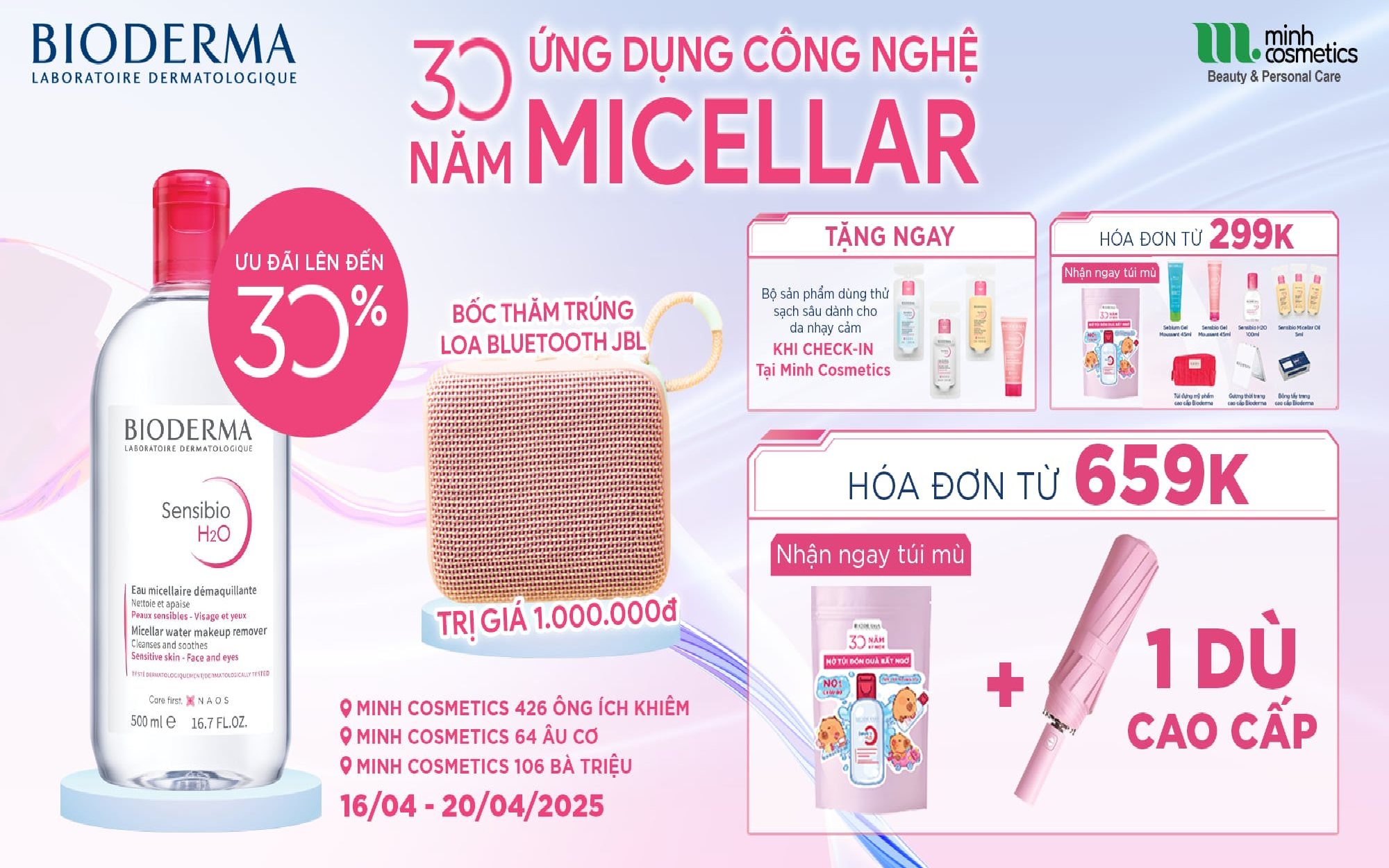 Skin365 x Bioderma - Sự kiện ưu đãi mừng sinh nhật Sensibio H2O tròn 30 tuổi