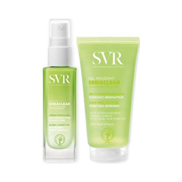 Mua 1 Tặng 1 Tinh Chất SVR Sebiaclear Serum 30mL + Gel Rửa Mặt Sebiaclear Gel Moussant 55mL