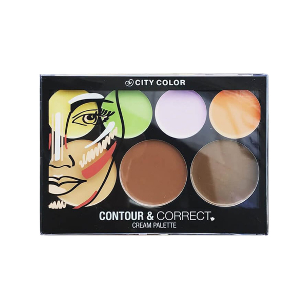 Bảng Tạo Khối Và Che Khuyết Điểm City Color Contour & Correct Pro Cream Palette (Nhập Khẩu) - 180g
