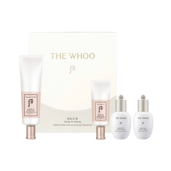 Set Dưỡng Da The Whoo Jin Hyang Radiant White Tone Up Sunscreen Special Set