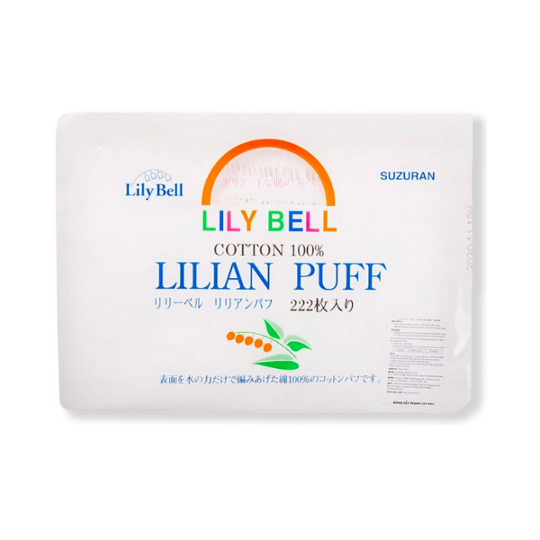 Bông Tẩy Trang Suzuran Lily Bell Lilian Duo Puff 222 Miếng