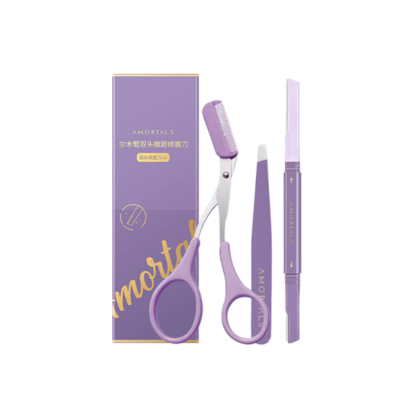 Bộ 3 Dụng Cụ Tỉa Chân Mày AMORTALS Eyebrow Refining Trimmer