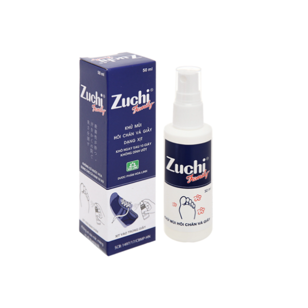 Xịt Khử Mùi Hôi Chân Và Giày Zuchi Family 50mL