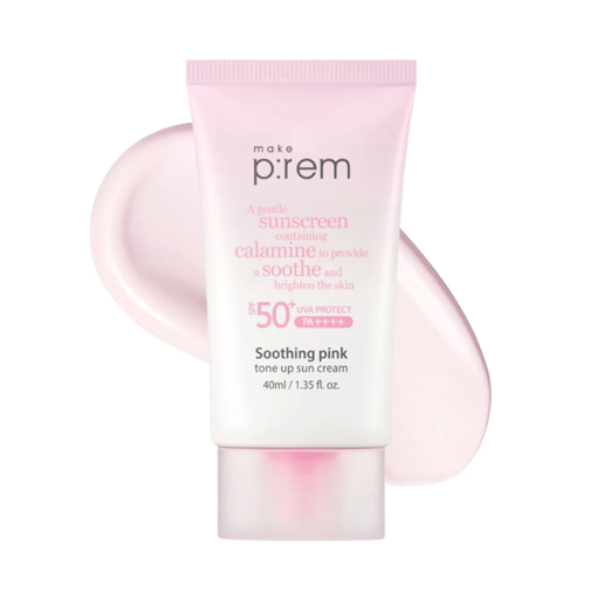 Kem chống nắng MAKE P:REM Soothing Pink Tone Up Sun Cream SPF50+ PA++++ 40mL