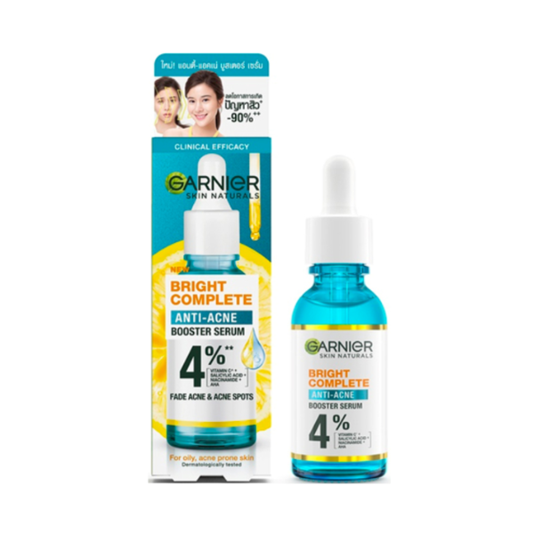 Tinh Chất Dưỡng Garnier Bright Complete Anti-Acne Booster Serum 30mL