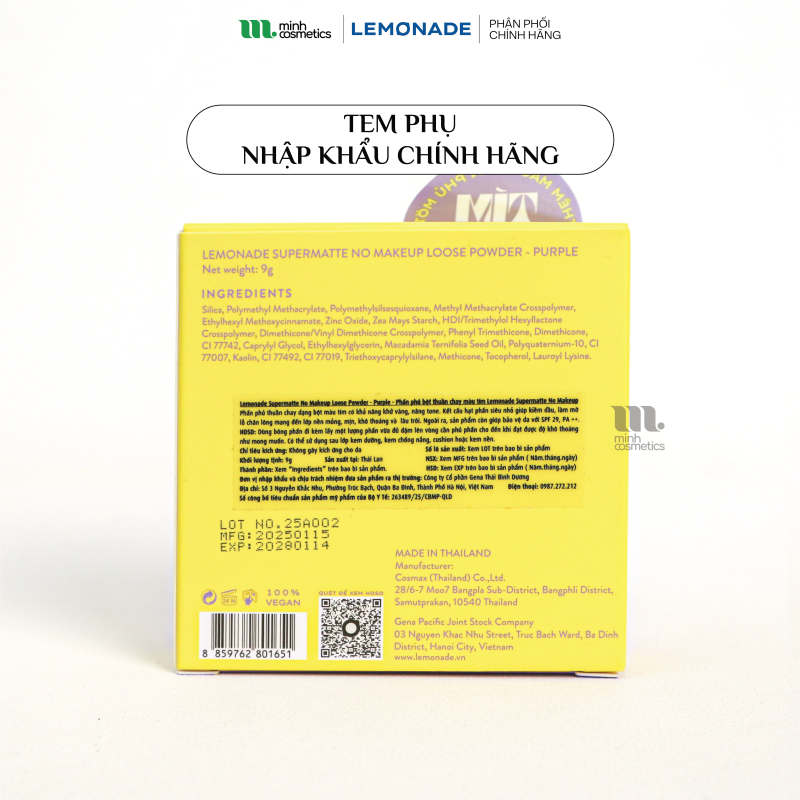 Tem phụ chính hãng