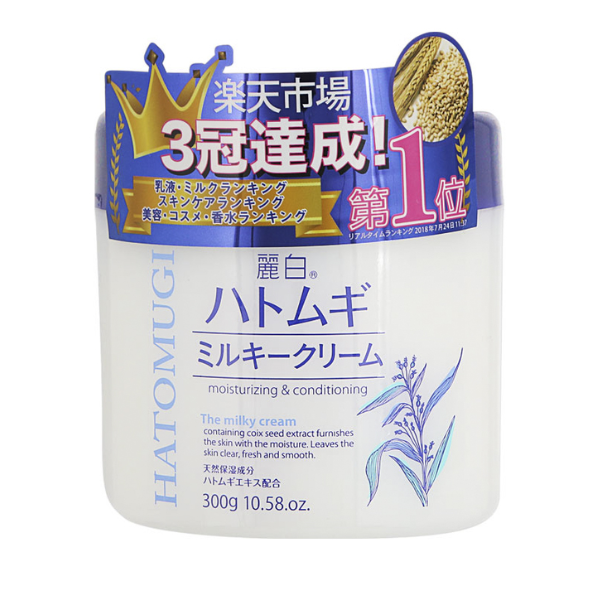 Kem Dưỡng Hatomugi Moisturizing & Conditioning The Milky Cream 300g