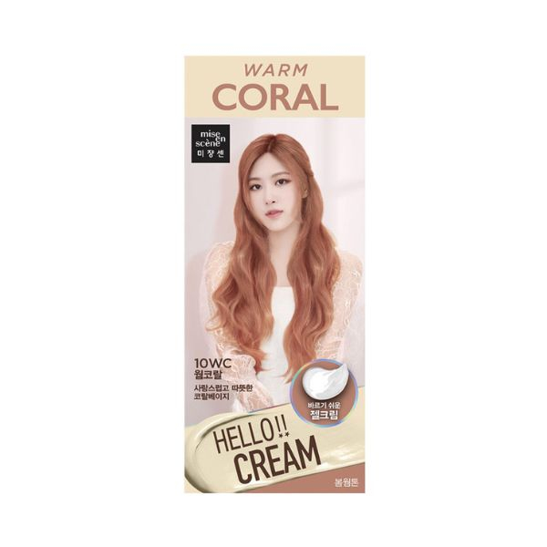 Nhuộm Tóc Mise En Scene Hello Cream Personal Hair Color 10WC Warm Coral