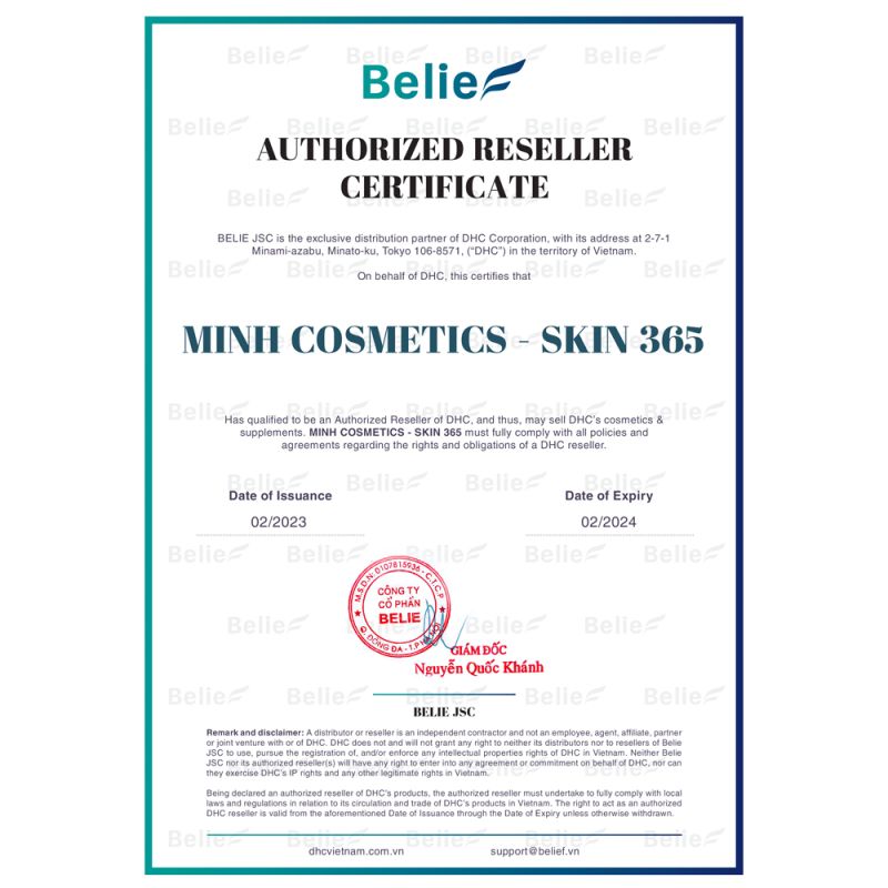 Authenticity certificate