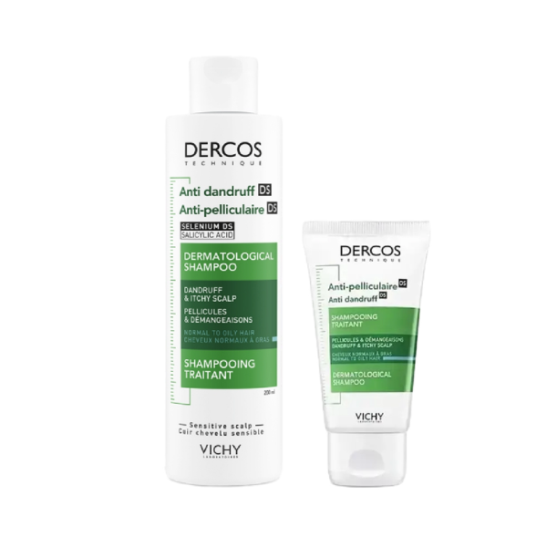 Bộ Dầu Gội Vichy Dercos Technique Anti-Dandruff Normal To Oily Hair Advanced Action Shampoo 200mL + 50mL