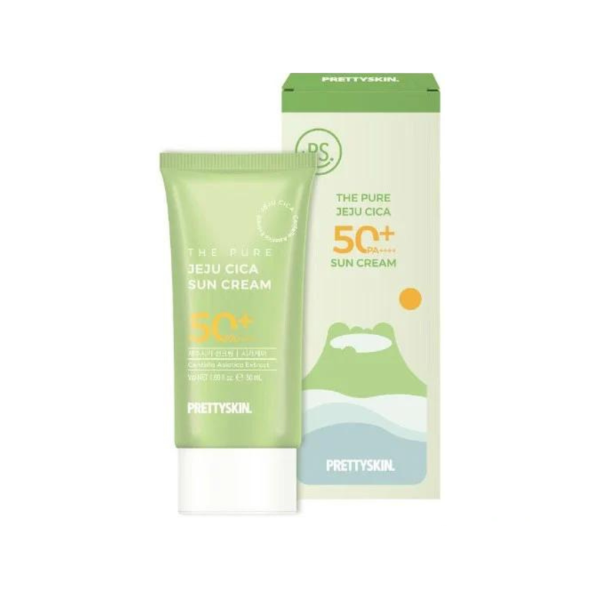 Kem Chống Nắng Prettyskin The Pure Jeju Cica Sun Cream SPF50+ PA++++ 50mL