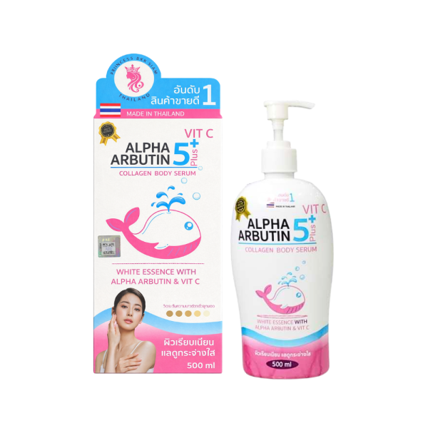 Dưỡng Thể Alpha Arbutin 5+ Plus Vit C Collagen Body Serum 500mL