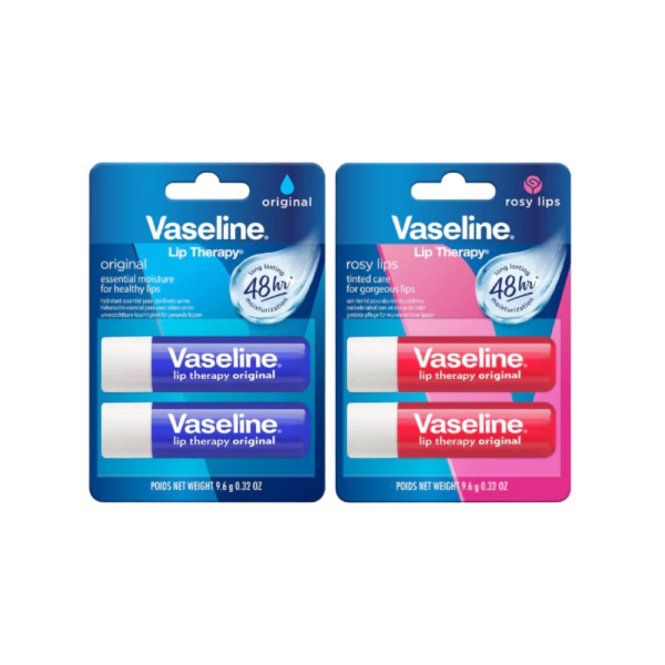 Set 2 Son Dưỡng Vaseline Lip Therapy 4.8gx2