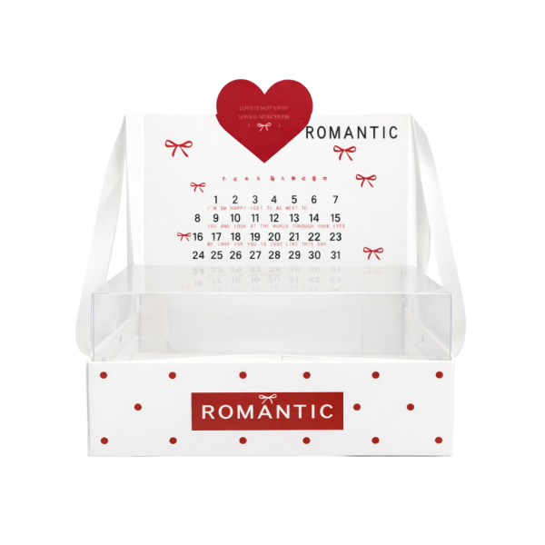 Hộp Quà Lịch Mika Có Quai Xách Romantic Trang Trí Thiệp Lịch