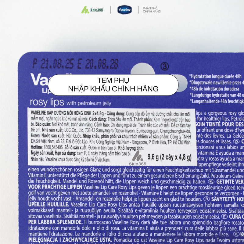 Tem phụ chính hãng