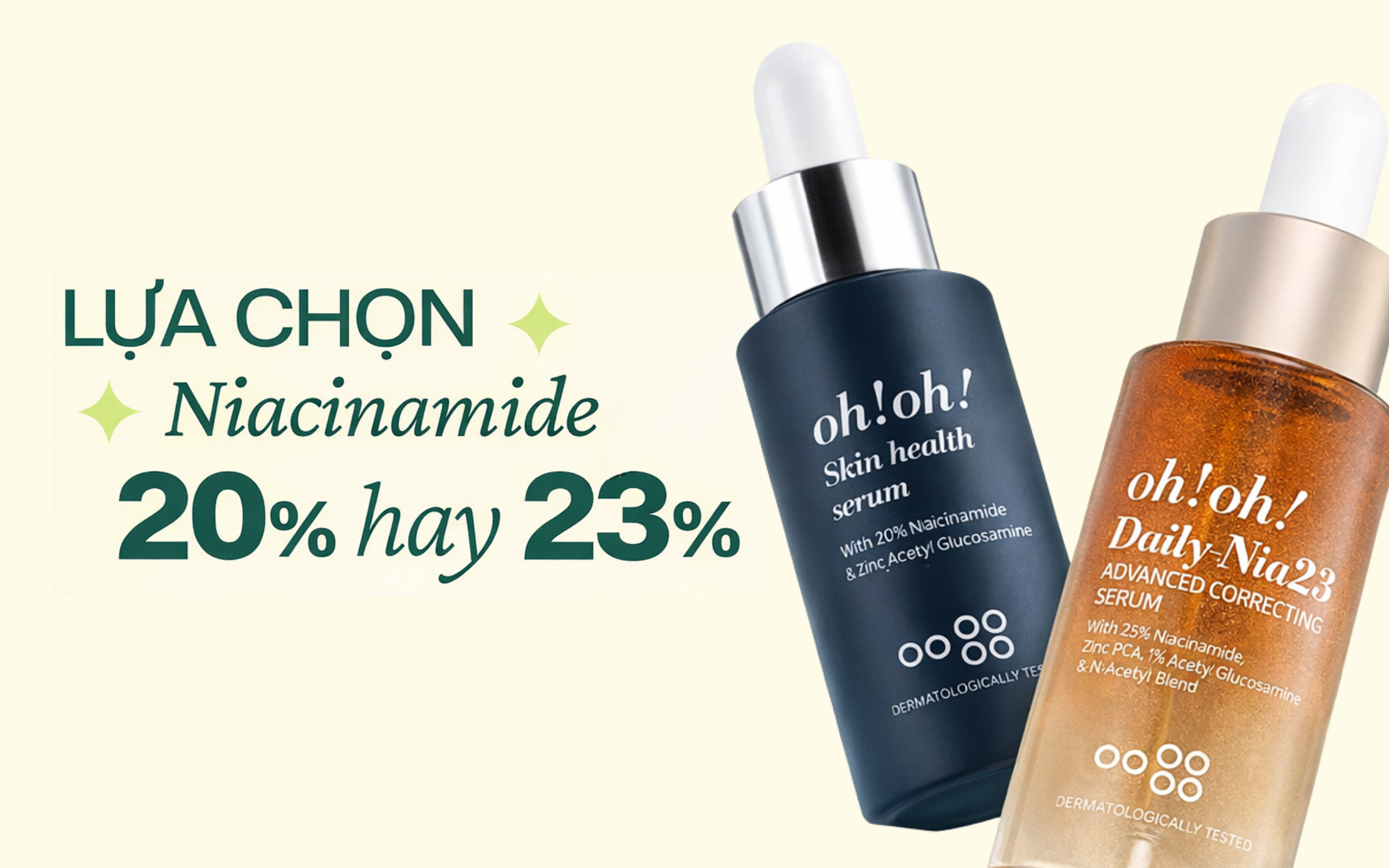 Lựa Chọn Niacinamide 20% Hay 23% Cho Làn Da Của Bạn?