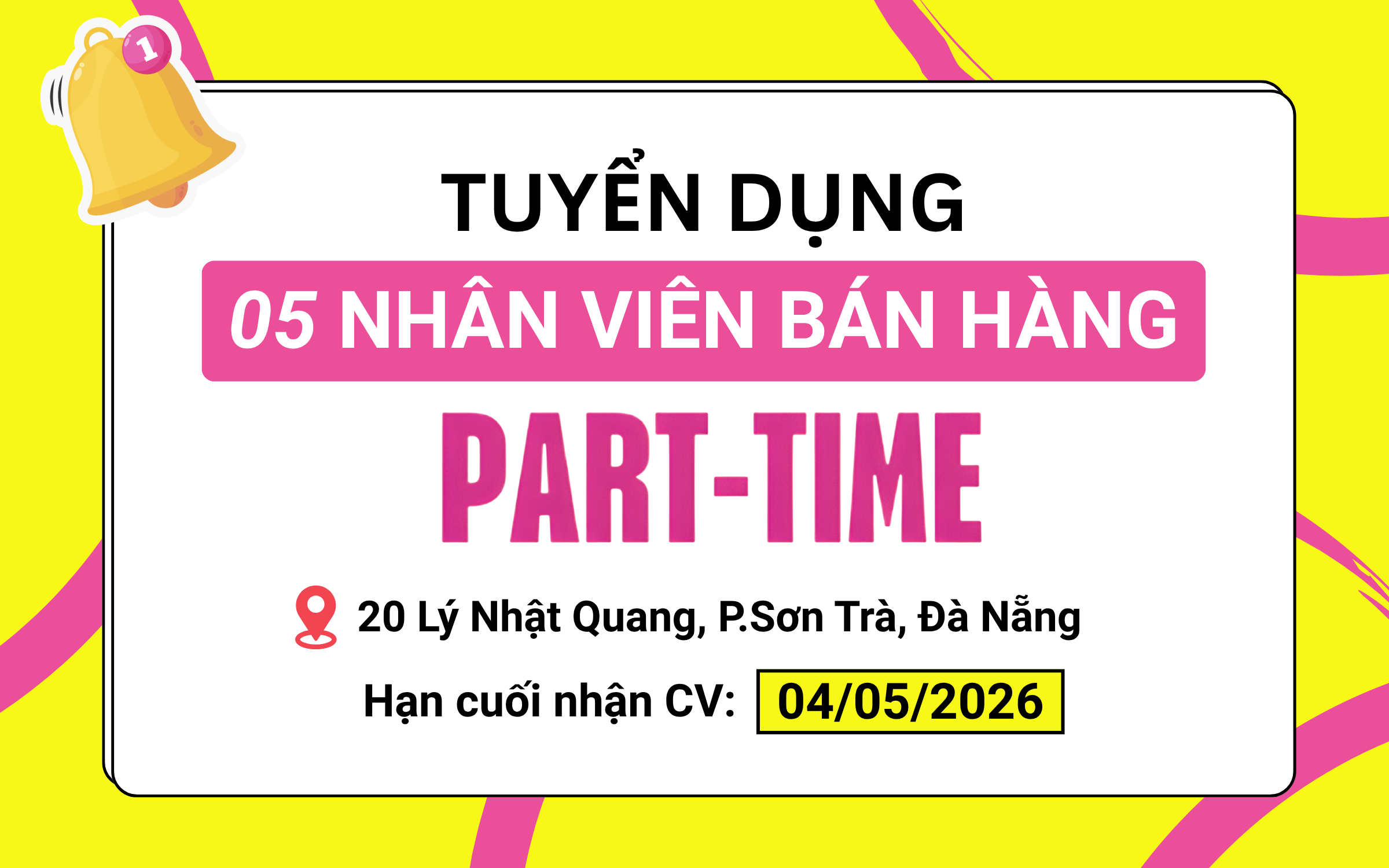 Tuyển dụng 05 nhân viên TVBH Part-Time tại 20 Lý Nhật Quang, Sơn Trà, Đà Nẵng