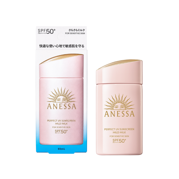 Sữa Chống Nắng Anessa Perfect UV Sunscreen Mild Milk NA SPF50+ PA++++ 60mL - For Sensitive Skin