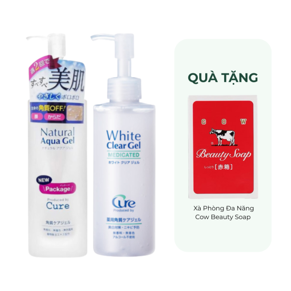 [1 TẶNG 1] Tẩy Tế Bào Chết Cure - Tặng Kèm Xà Phòng Đa Năng Cow Beauty Soap