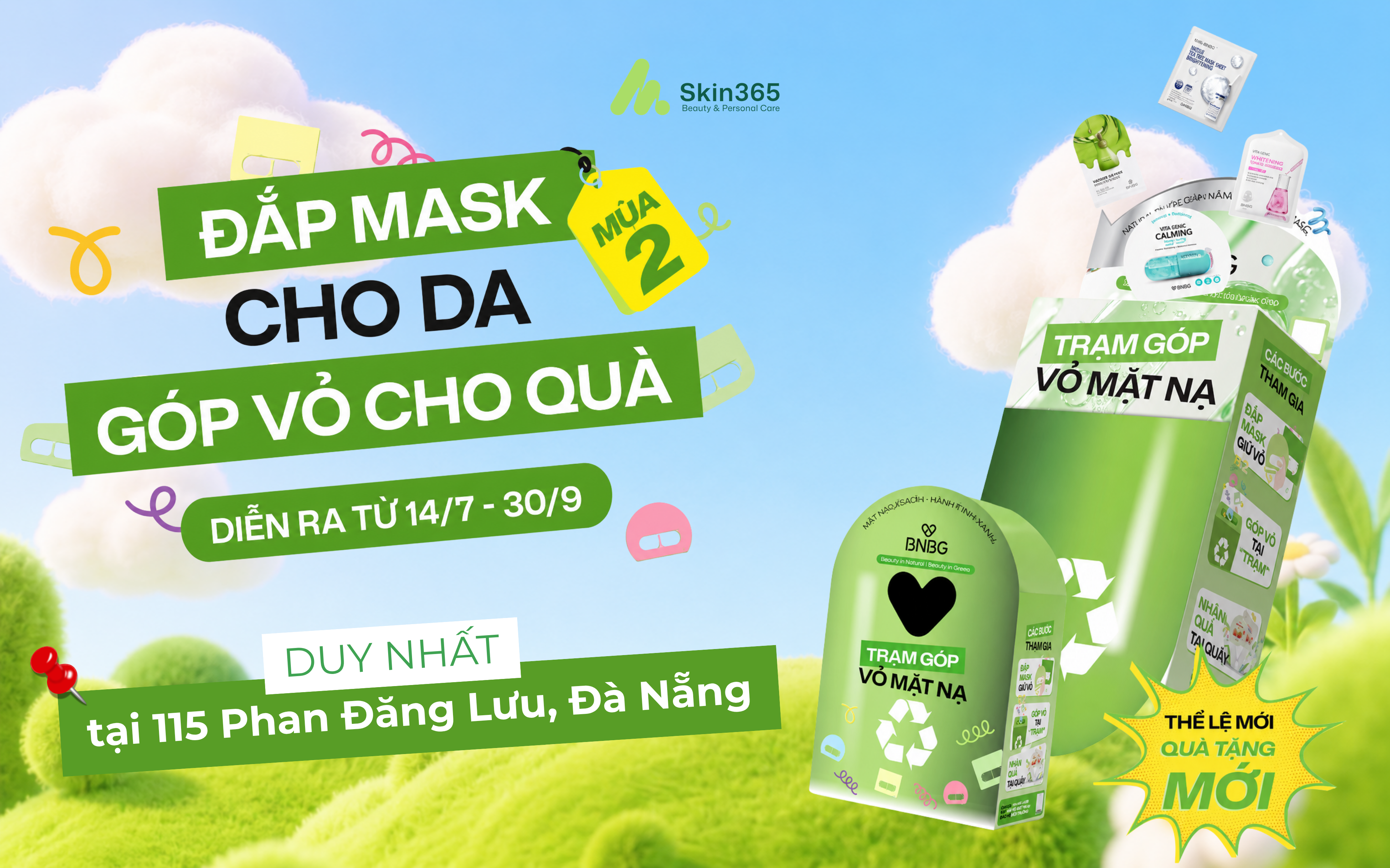 Đắp Mask Cho Da - Góp Vỏ Đổi Quà tại Skin365