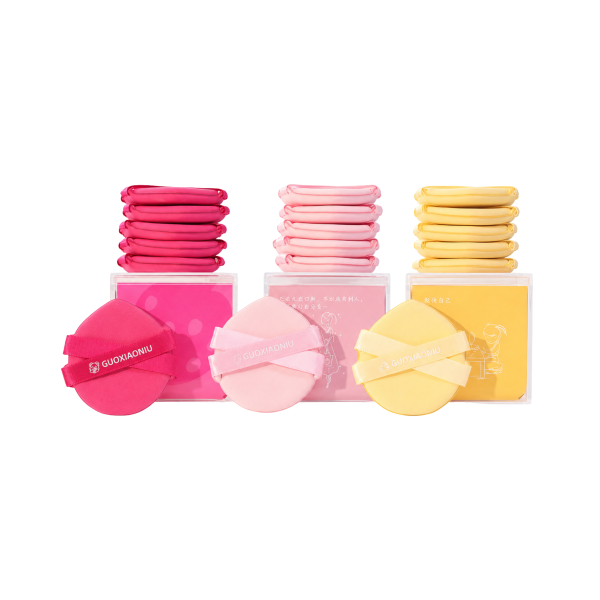 Hộp 5 Mút Tán Nền Tròn Guoxiaoniu Cushion Puffs