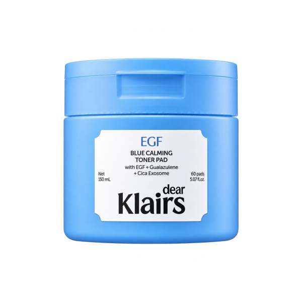 Toner Pad Dear Klairs EGF Blue Calming 60 Pads/150mL