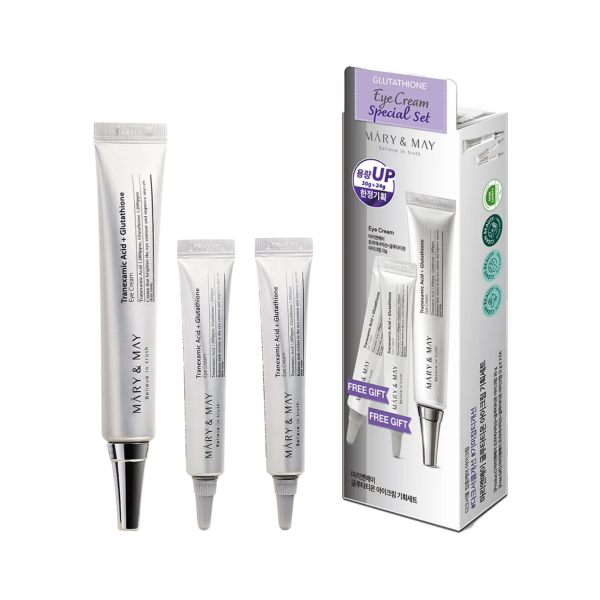 Kem Mắt Mary&May Tranexamic Acid + Glutathione Eye Cream 30g+12gx2