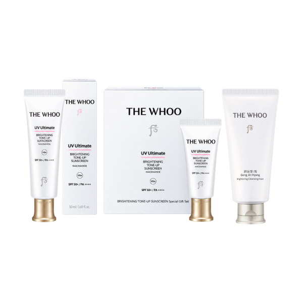 Kem Chống Nắng The Whoo UV Ultimate Brightening Tone-Up Sunscreen Special Set 50mL+25mL