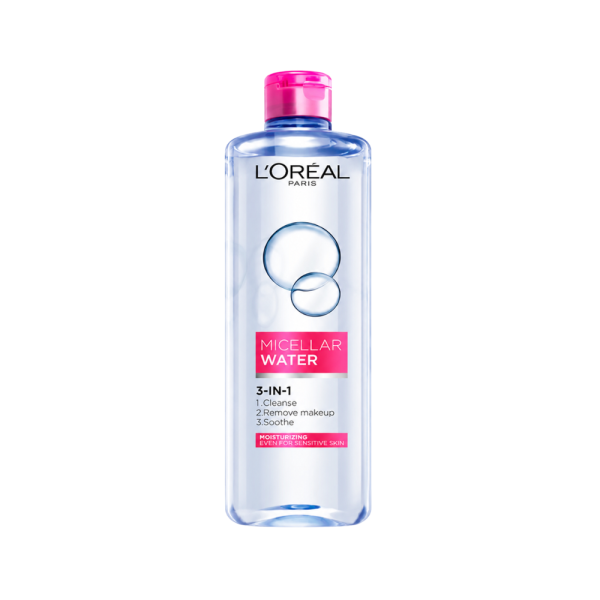 [T6/2027] Tẩy Trang L'Oreal Micellar Water 3-In-1 Moisturizing Even For Sensitive Skin 400mL
