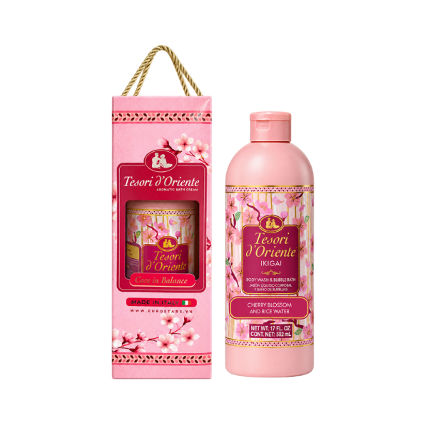 Sữa Tắm Tesori D'oriente IKIGAI Aromatic Bath Cream 500mL - Kèm Hộp Giấy