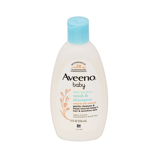 Sữa Tắm Gội Aveeno Baby Daily Moisture Wash & Shampoo 236mL